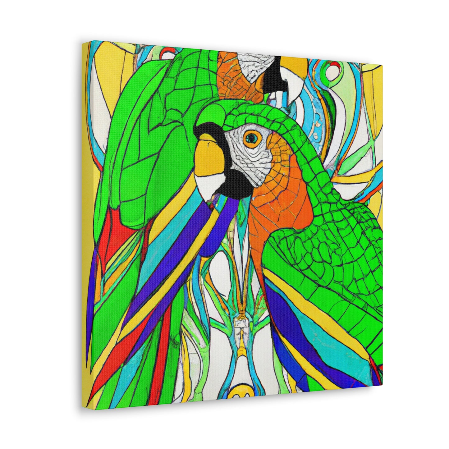 "Exotic Macaw Splendor" - Canvas