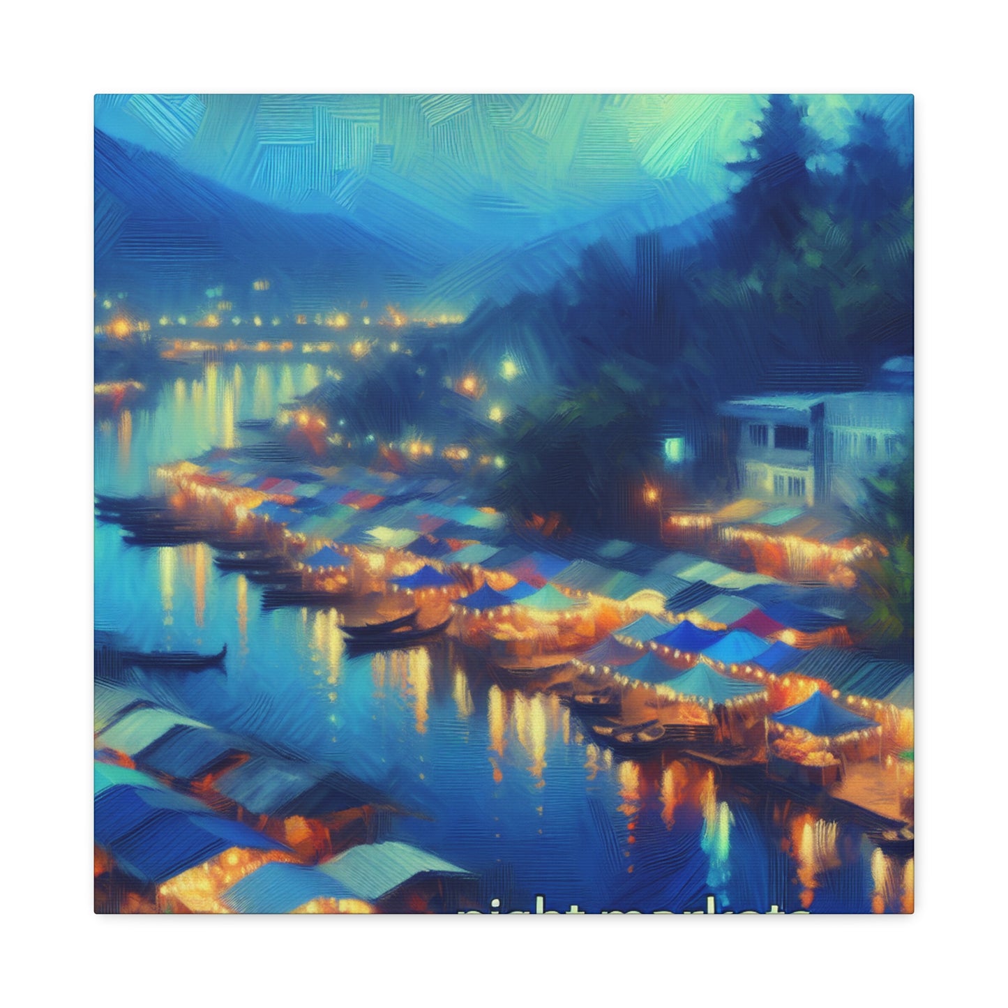 "Luminous Midnight Bazaar" - Canvas