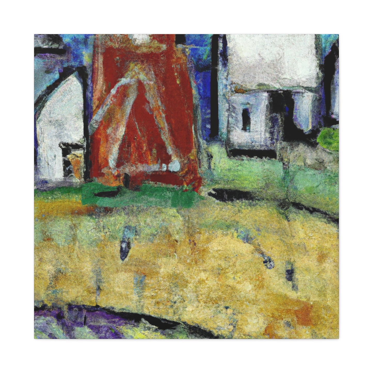 "Barn of Expressionist Joy" - Canvas