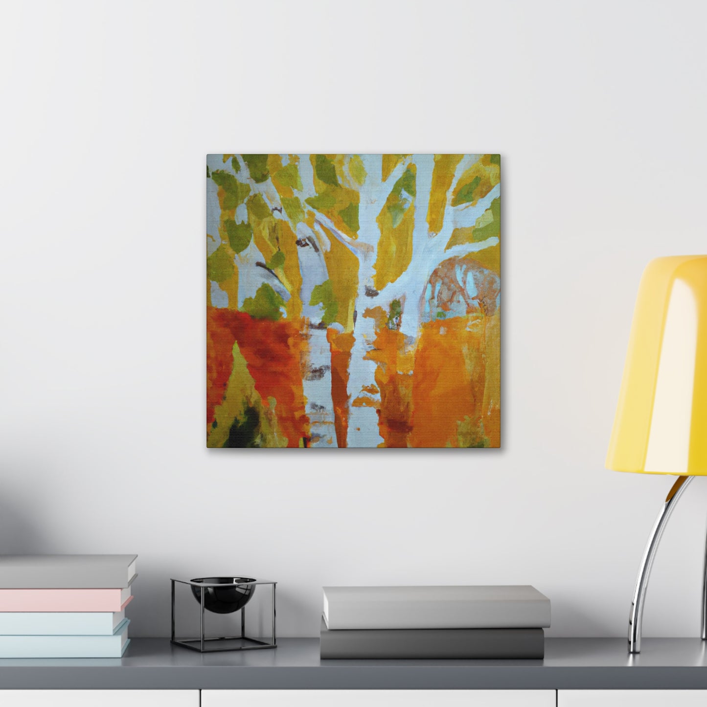 Birch Tree Reflection III - Canvas