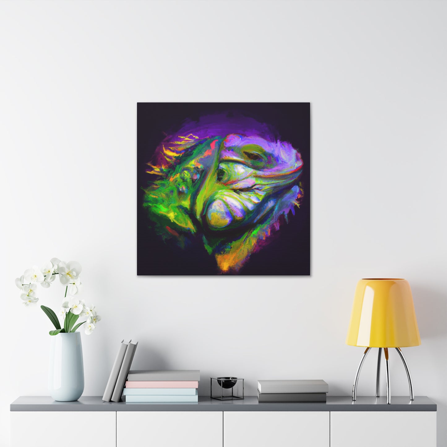 Green Iguana Dreamscape - Canvas