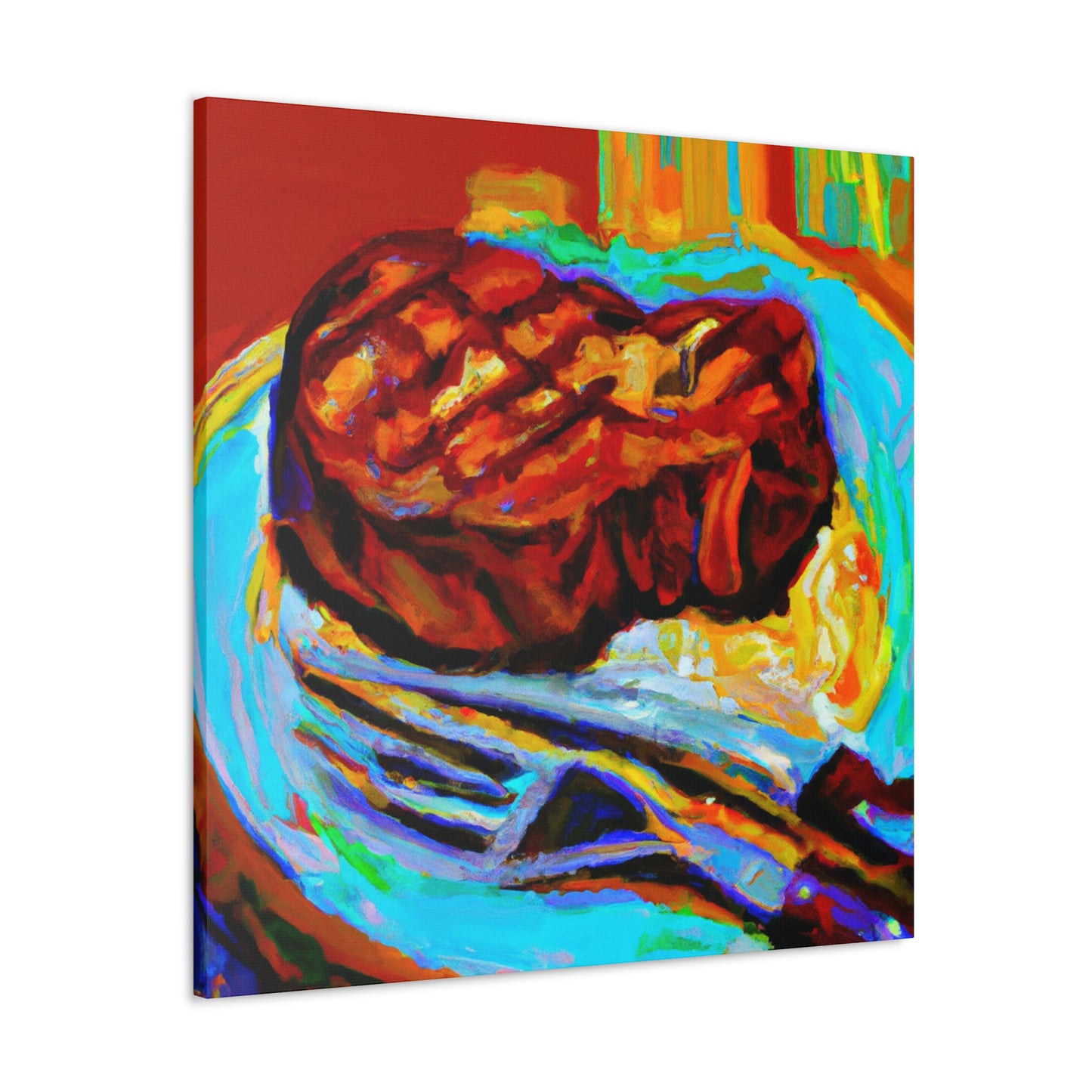 Grilled Steak Fauvism - Canvas