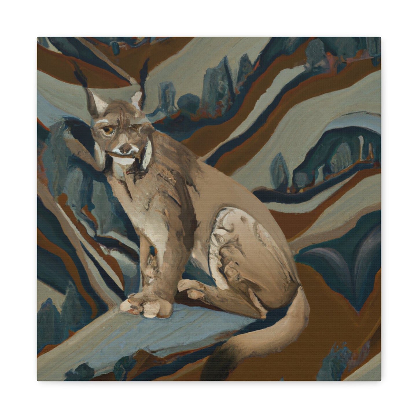 "Lynx in Art Deco". - Canvas