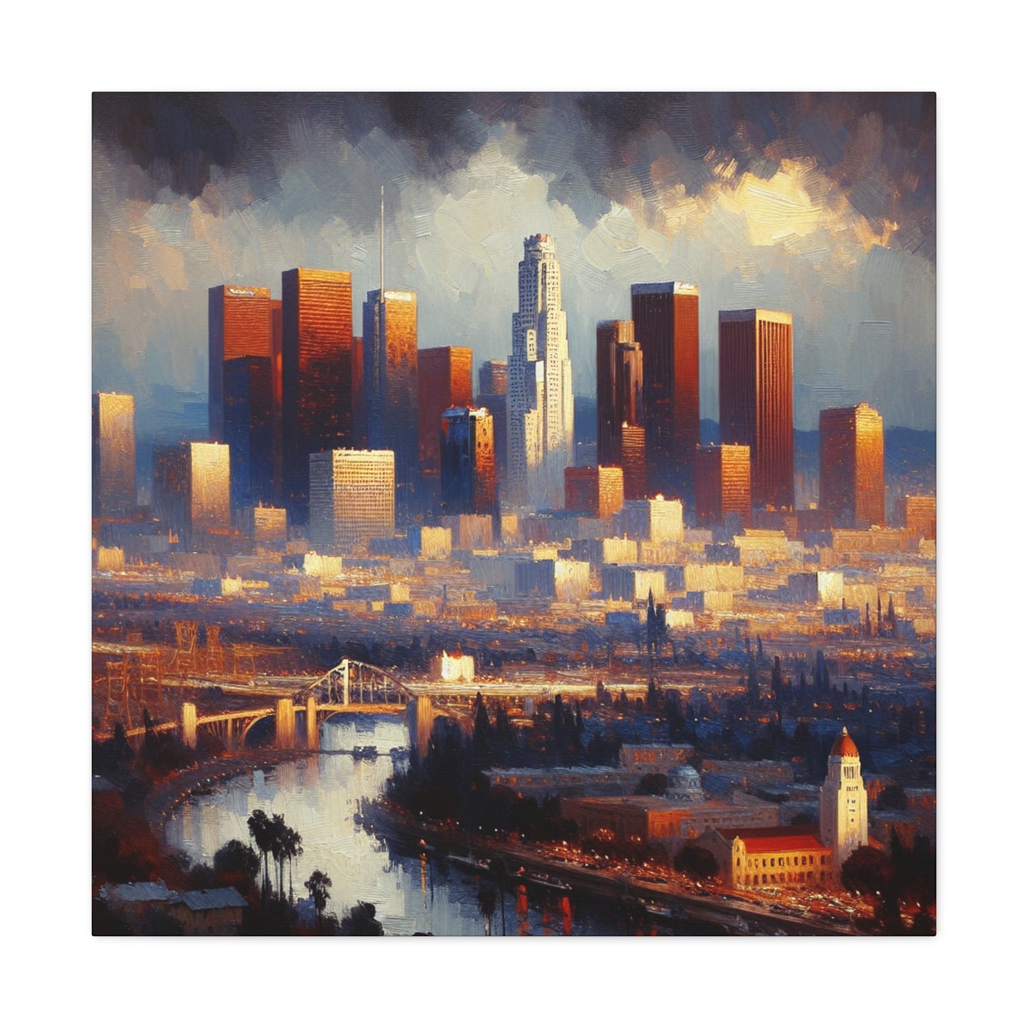 Golden Horizon Over Angeles - Canvas