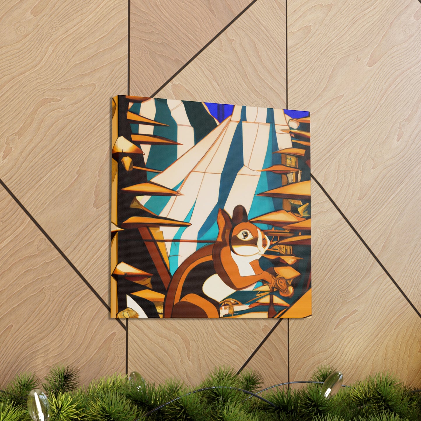 "Chipmunk's Deco Dance" - Canvas