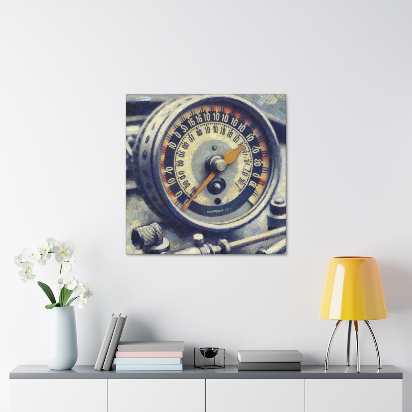 "Rhythmic Timepiece Symphony" - Canvas