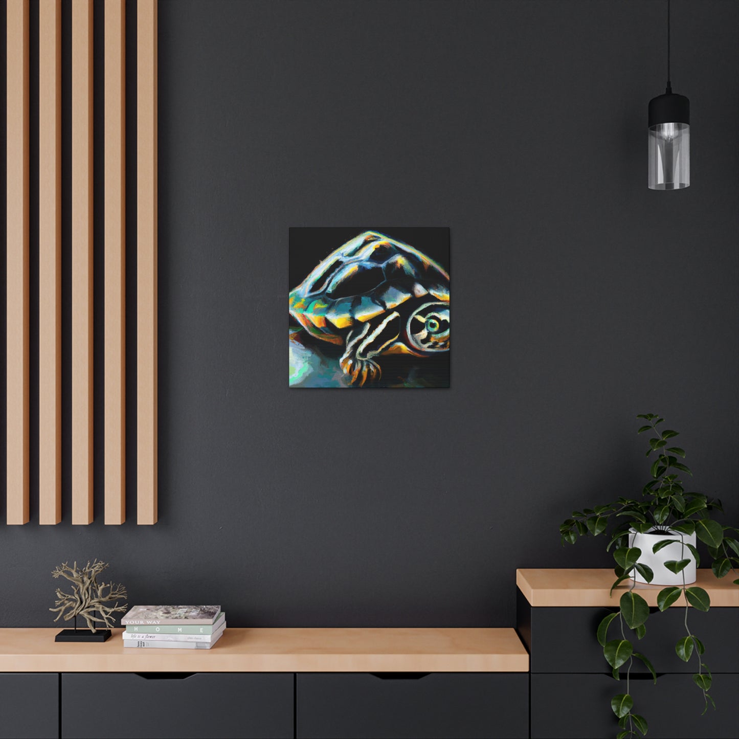 "Box Turtle Reflection" - Canvas