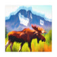 Moose in Impressionism - Canvas