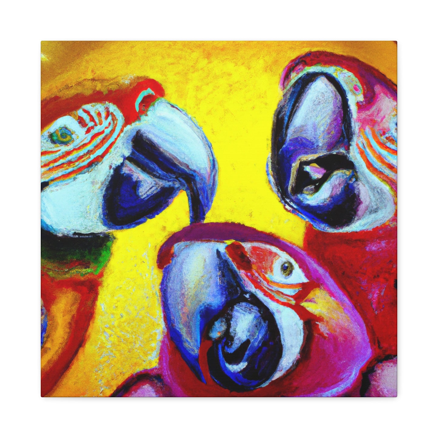 "Macaws in Wonderland" - Canvas