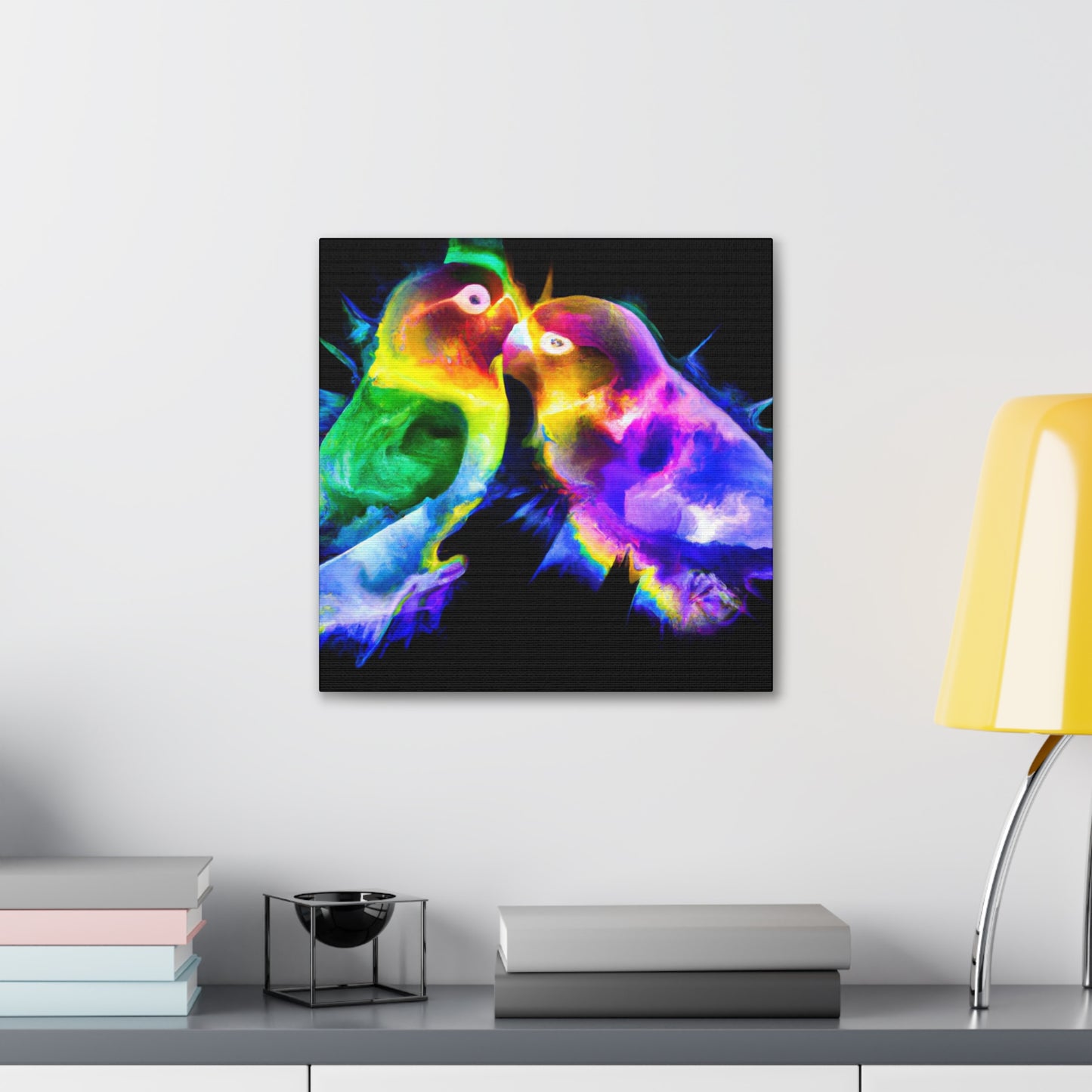 Lovebirds in Harmony - Canvas