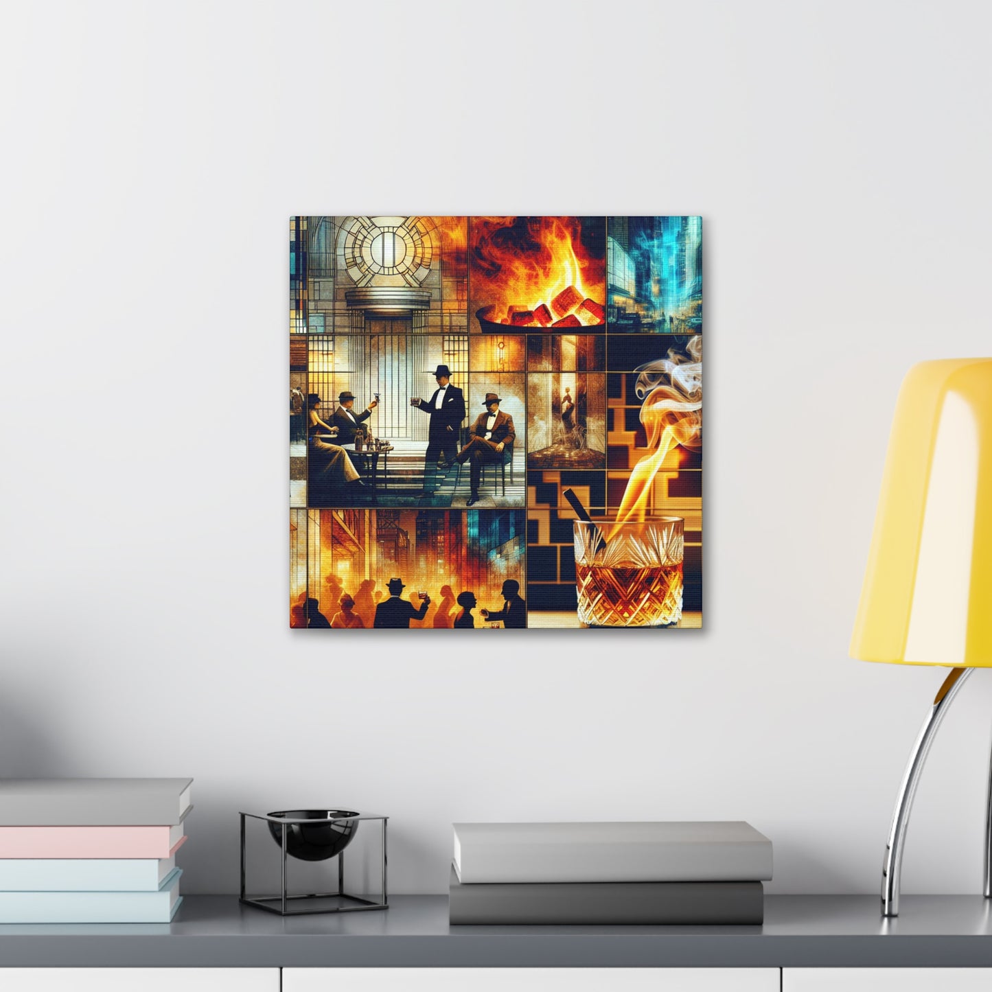 Gilded Prohibition Revelry - Canvas