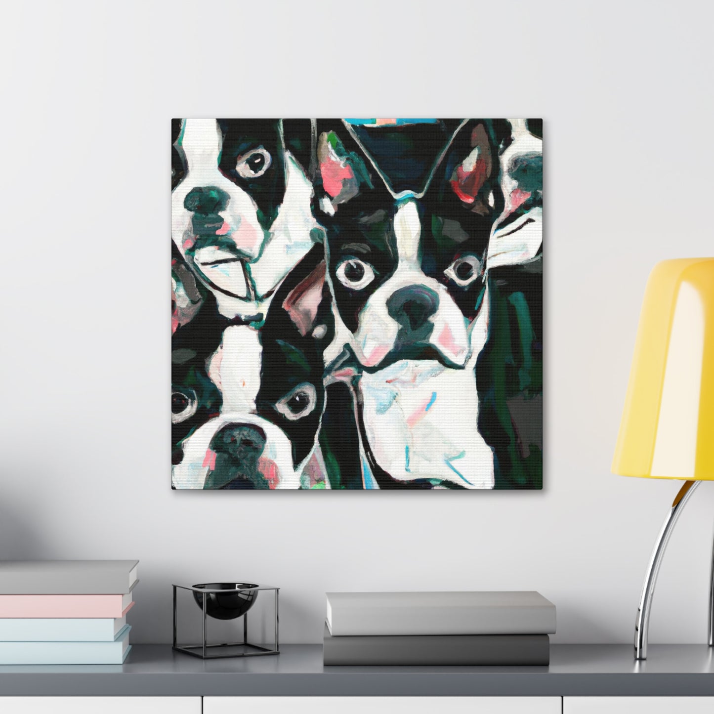 "Boston Terrier Expressionism" - Canvas