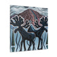 Moose in Mystic Moonlight - Canvas