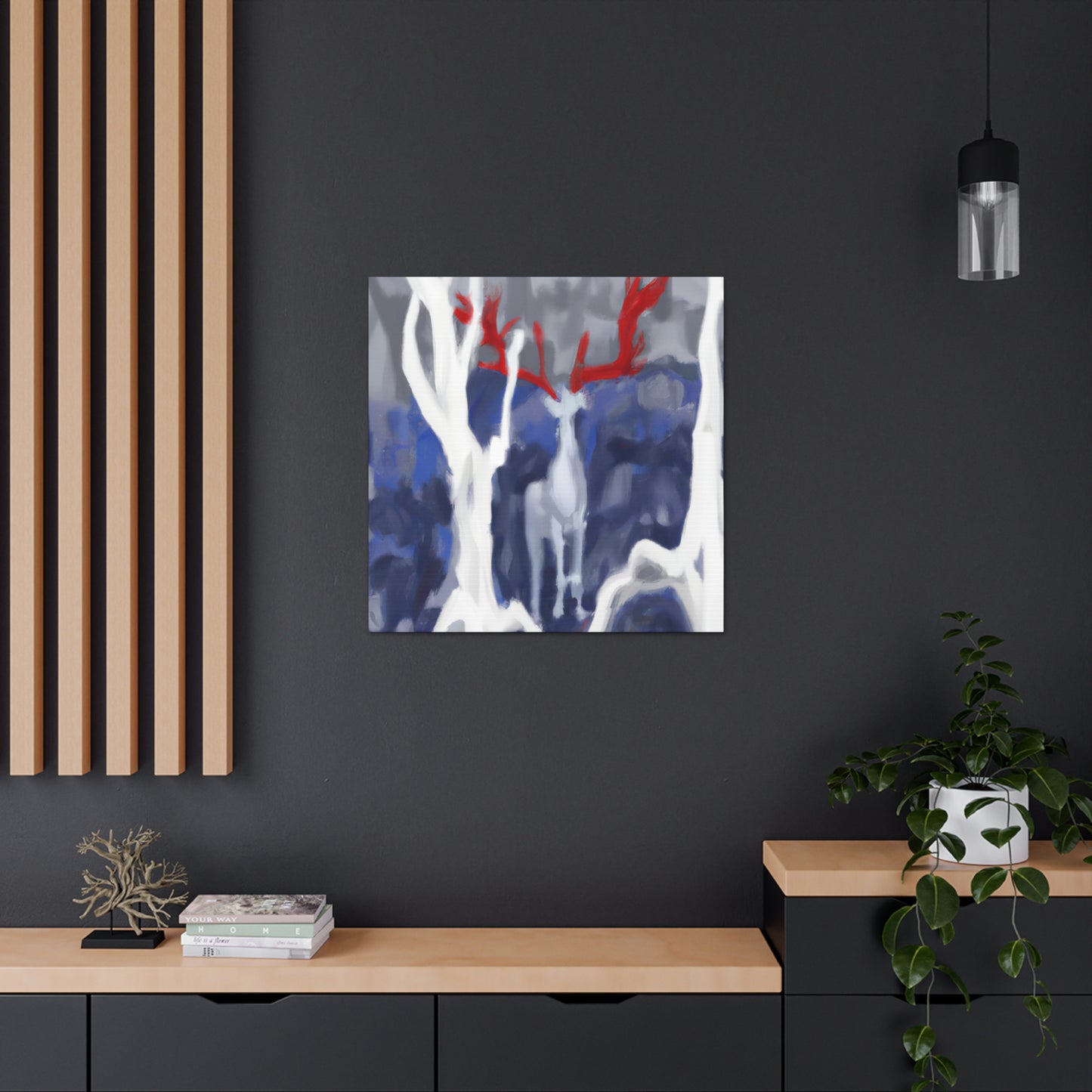 Deer in Abstract Style - Canvas