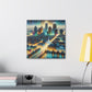 Soulful Cityscape Mosaic - Canvas