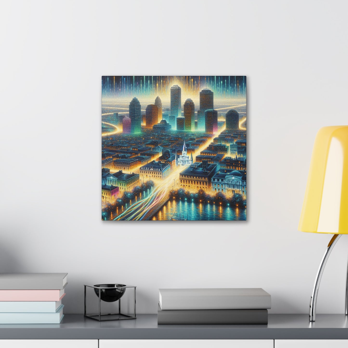 Soulful Cityscape Mosaic - Canvas