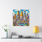 Cityscape Symphony Minneapolis - Canvas