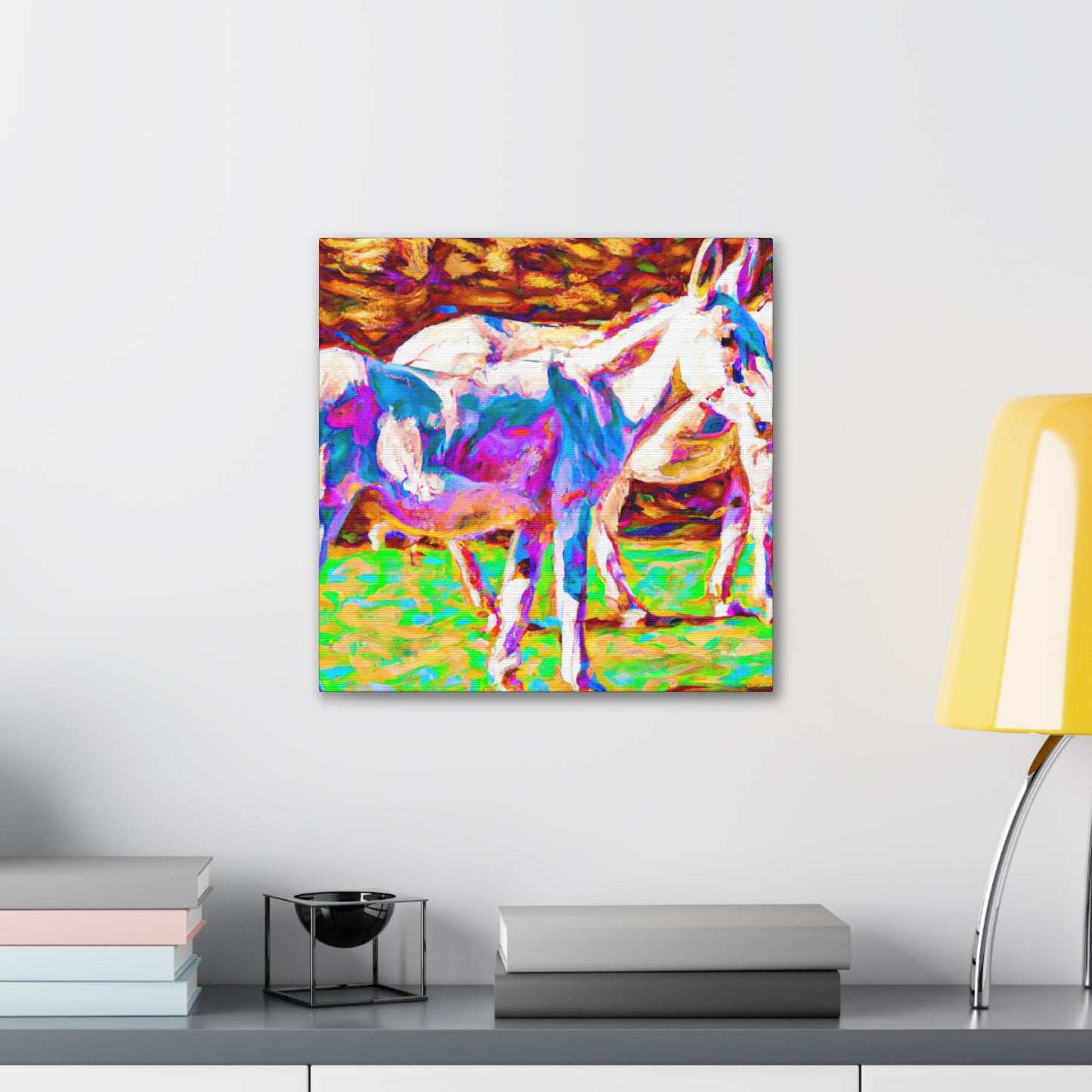 Mules at Sunrise - Canvas