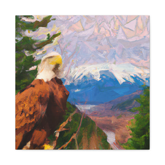 "Majestic Bald Eagle Soaring" - Canvas