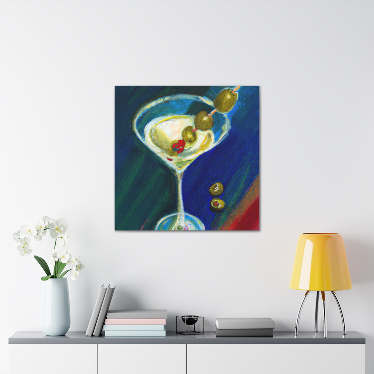 Martini at Midnight Gaze - Canvas