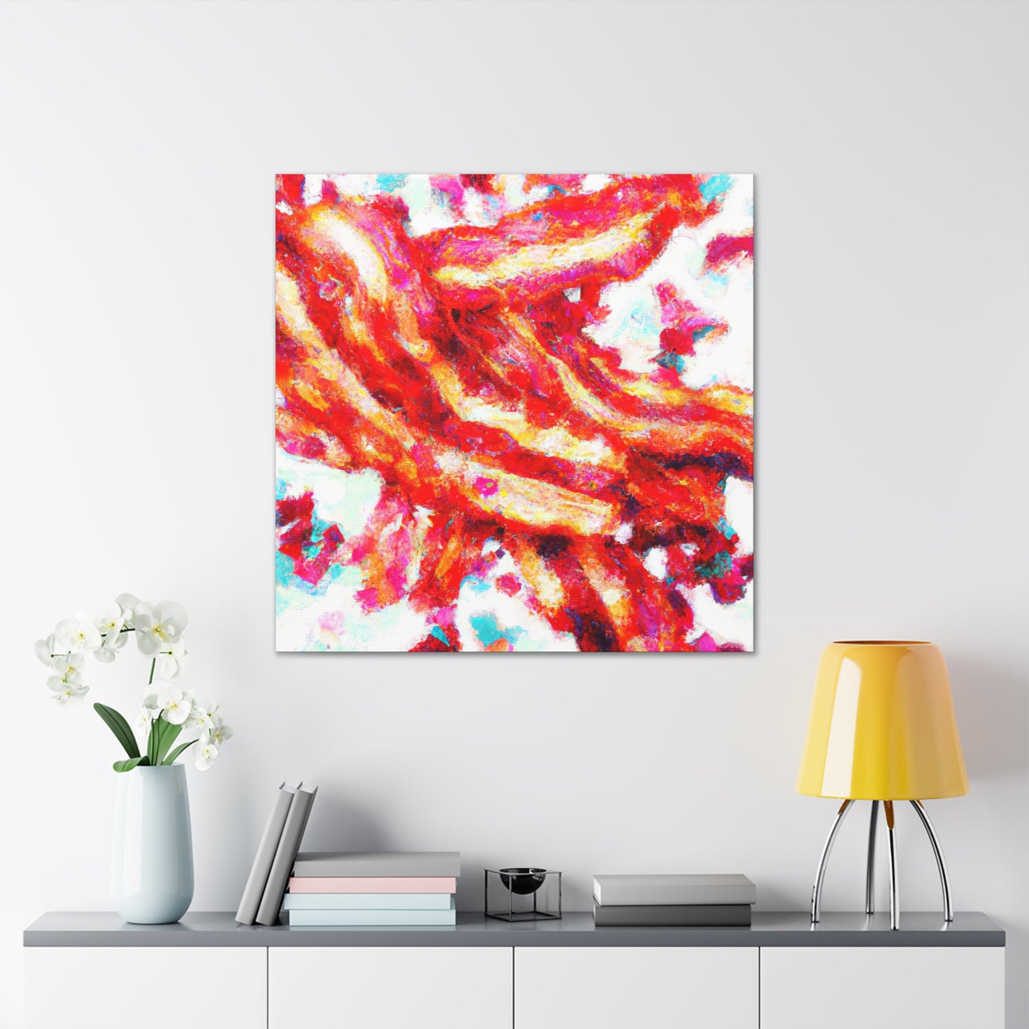 Bacon Pointillism Splendor - Canvas