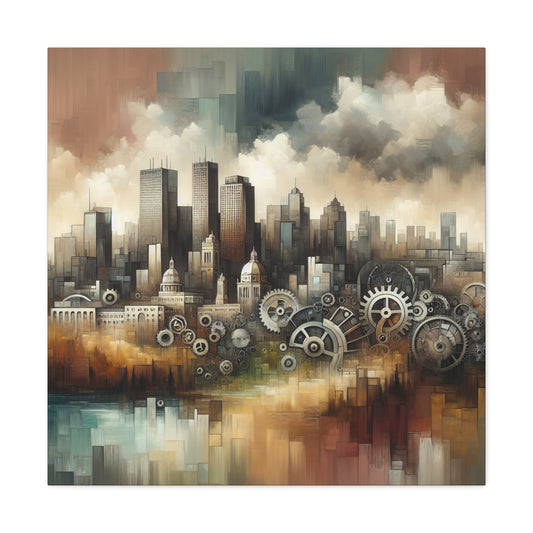 "Steam-Fueled Boston Dreams" - Canvas