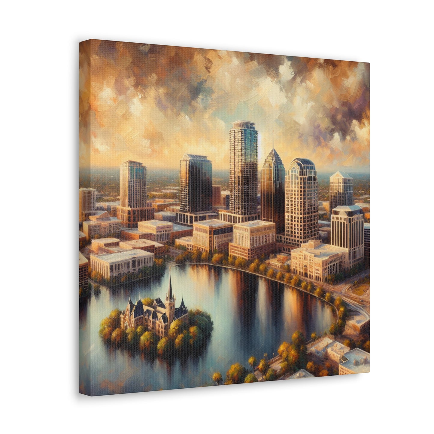 "Cityscape Dreams Unveiled" - Canvas