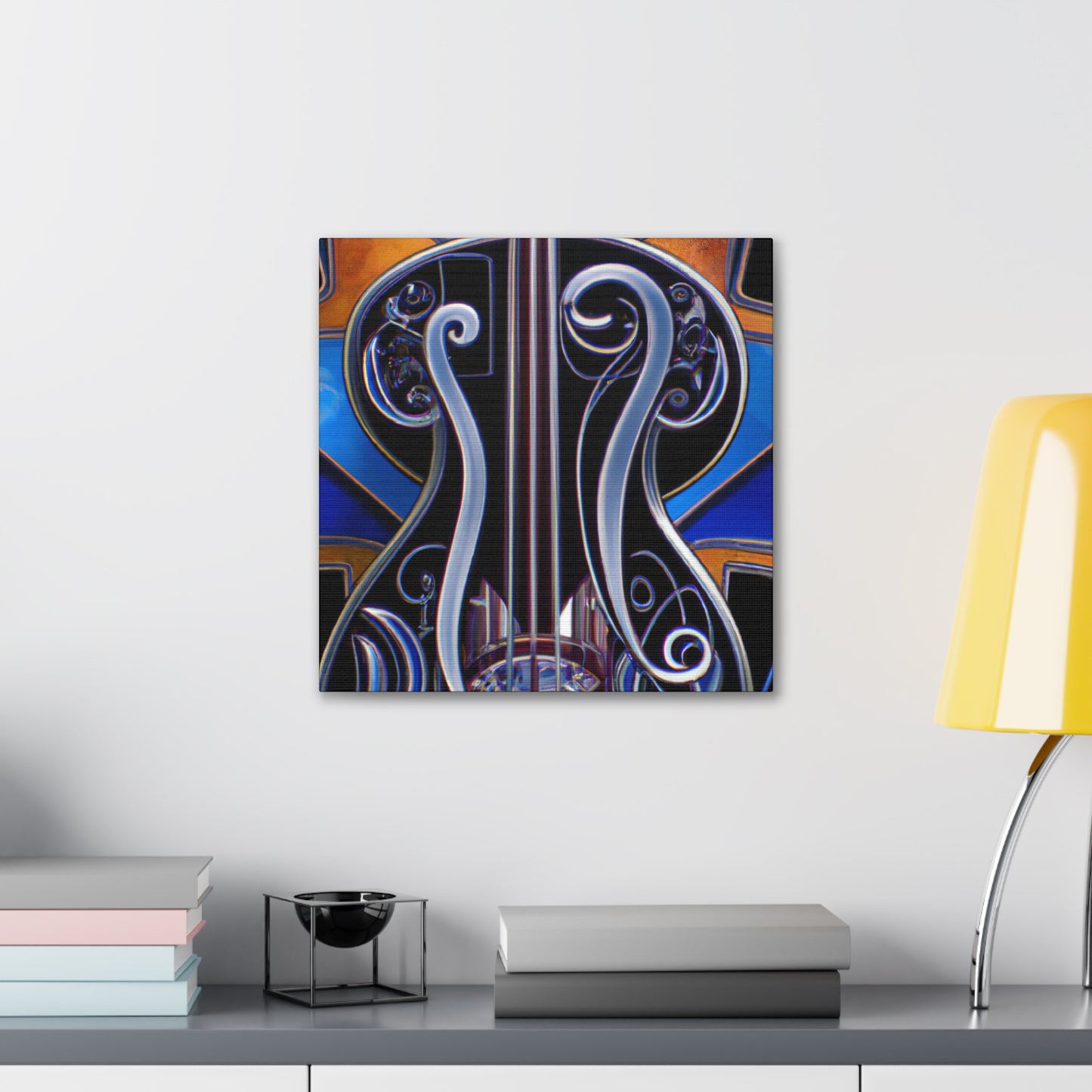 "Bass Guitar Art Deco" - Canvas