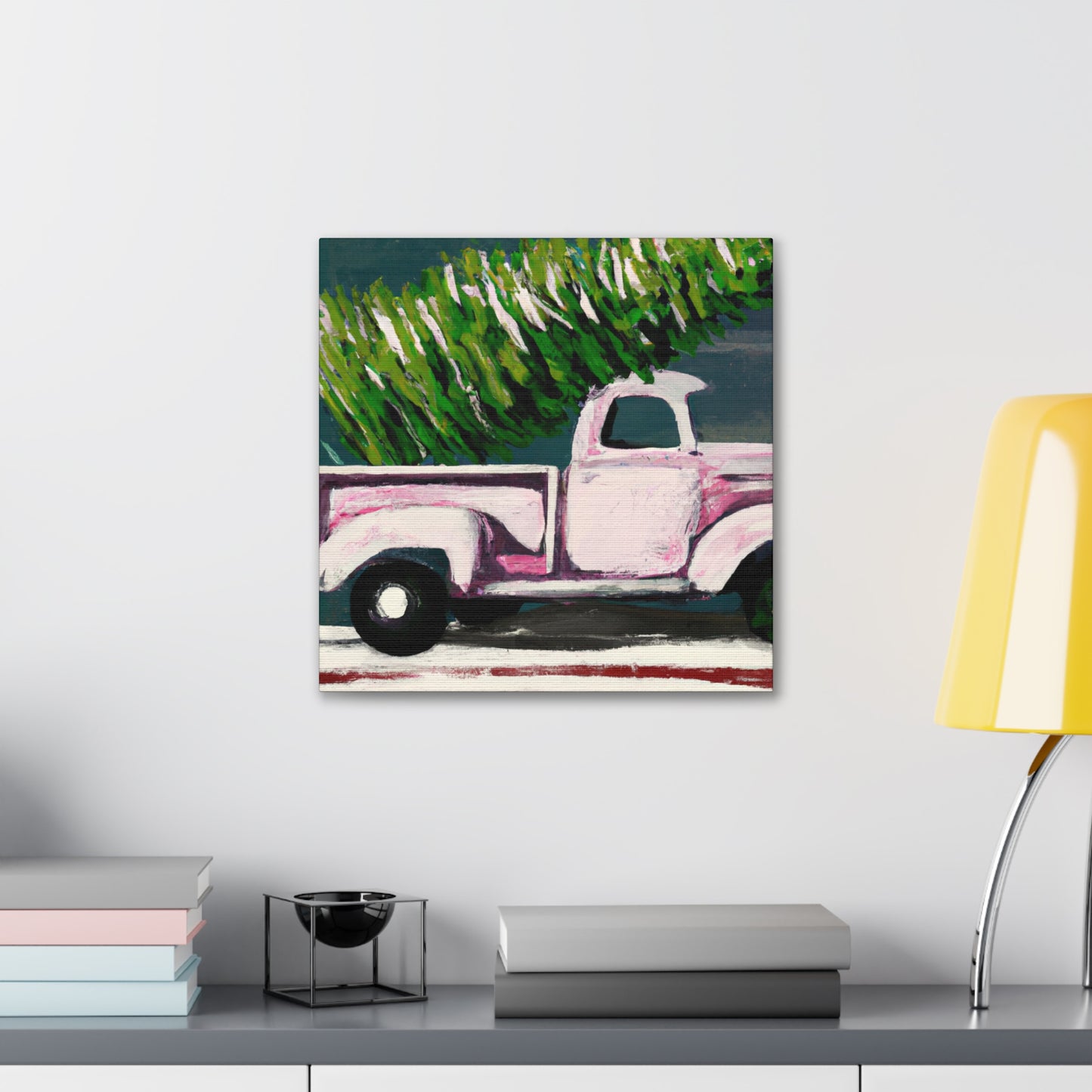 "Christmas Truck Revival Painting" - Canvas