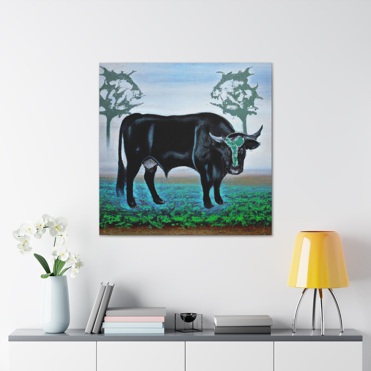 "Cattle in Dreamscape" - Canvas