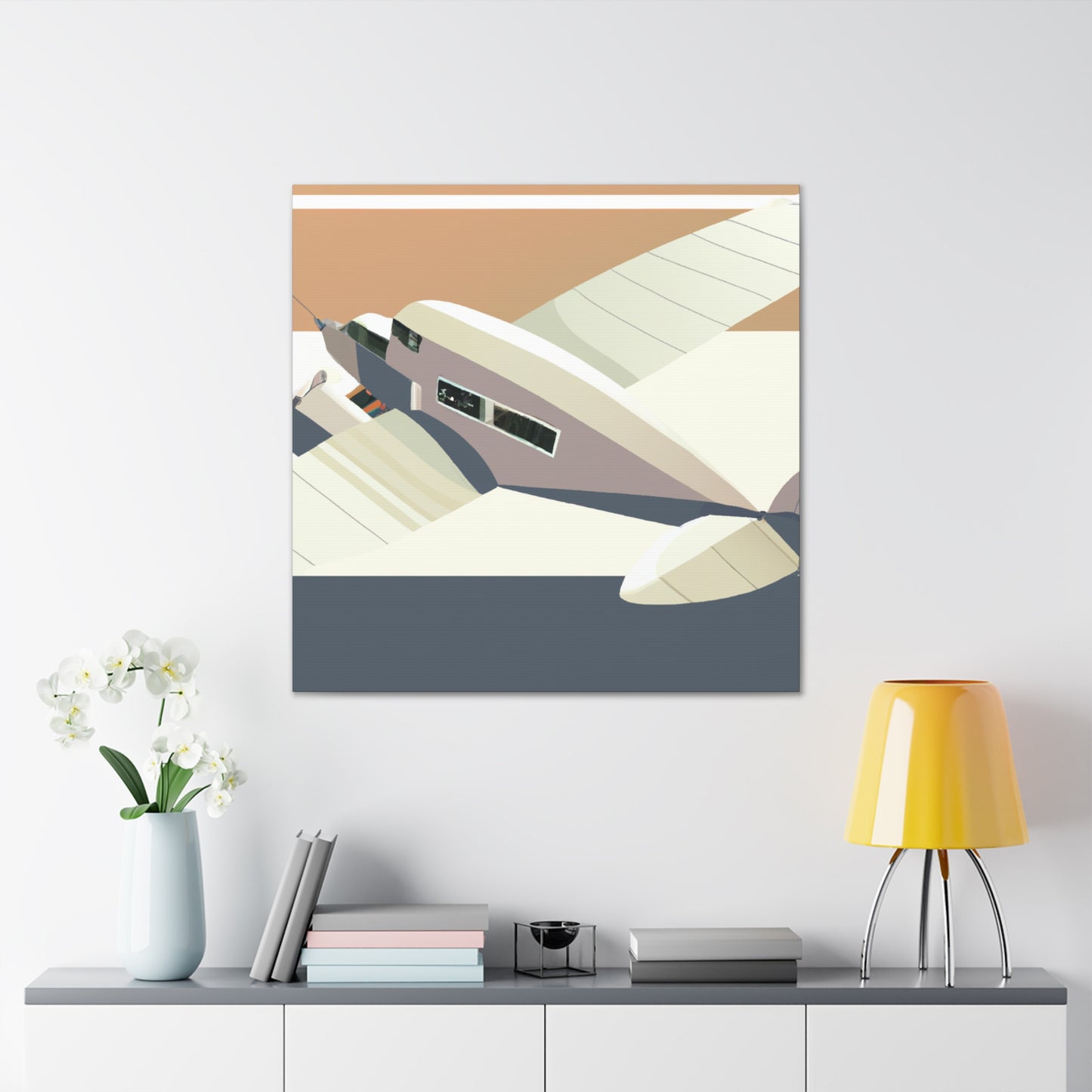 "Vintage Aviation Splendor" - Canvas