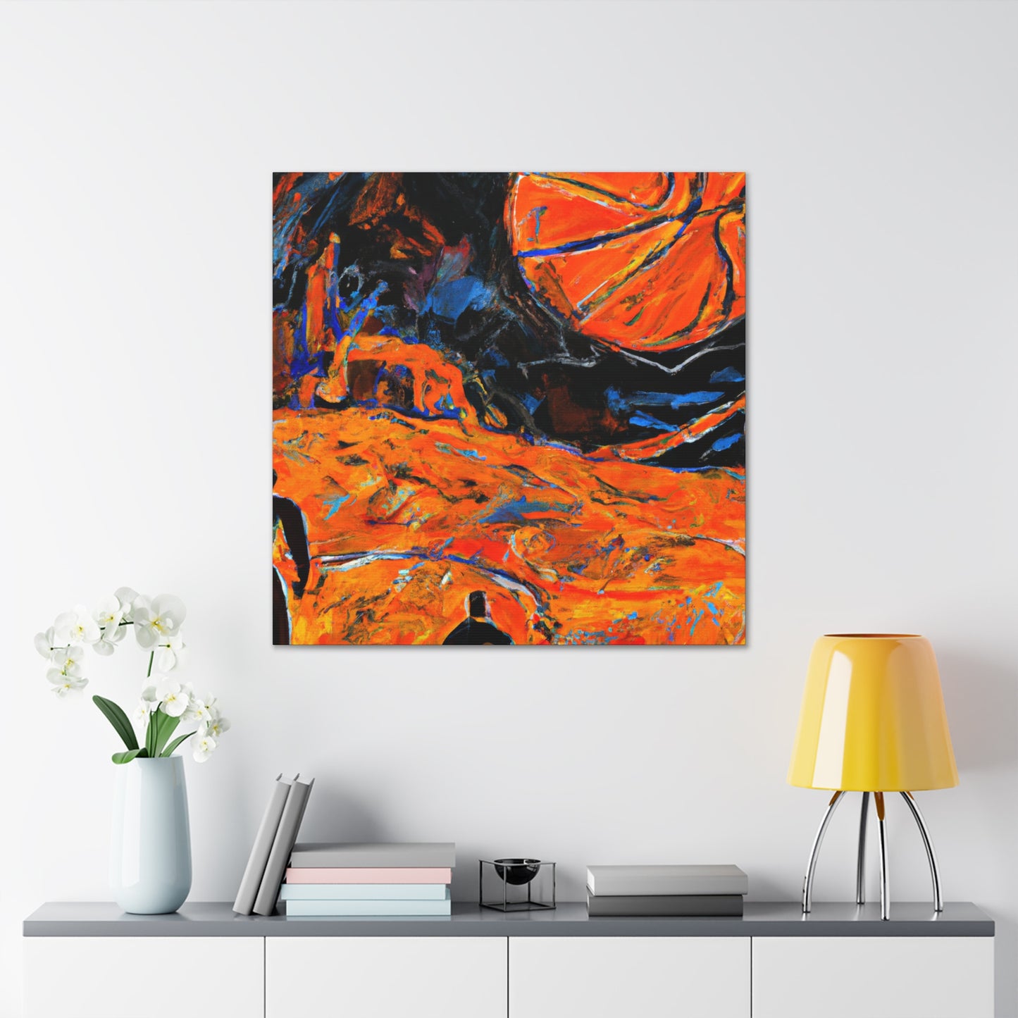 Basketball Court Abstract - Canvas