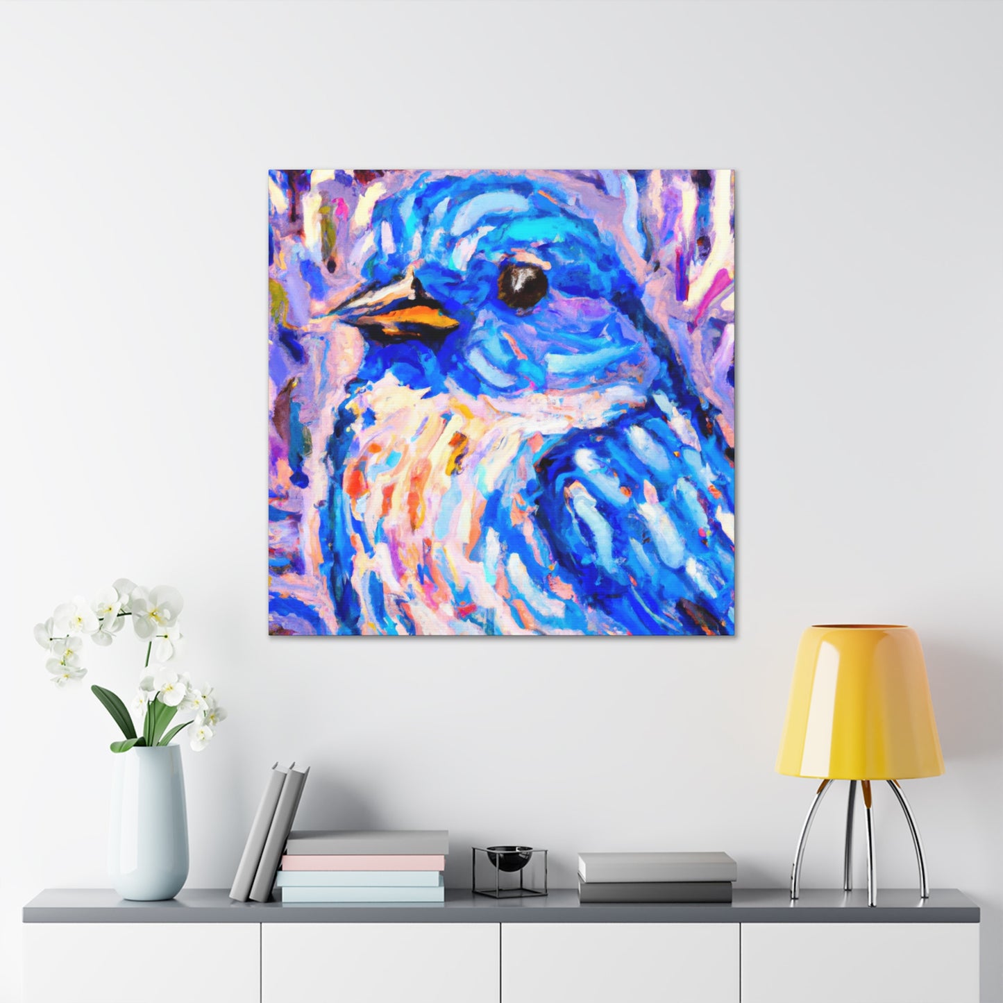 "Bluebird's Serene Song" - Canvas