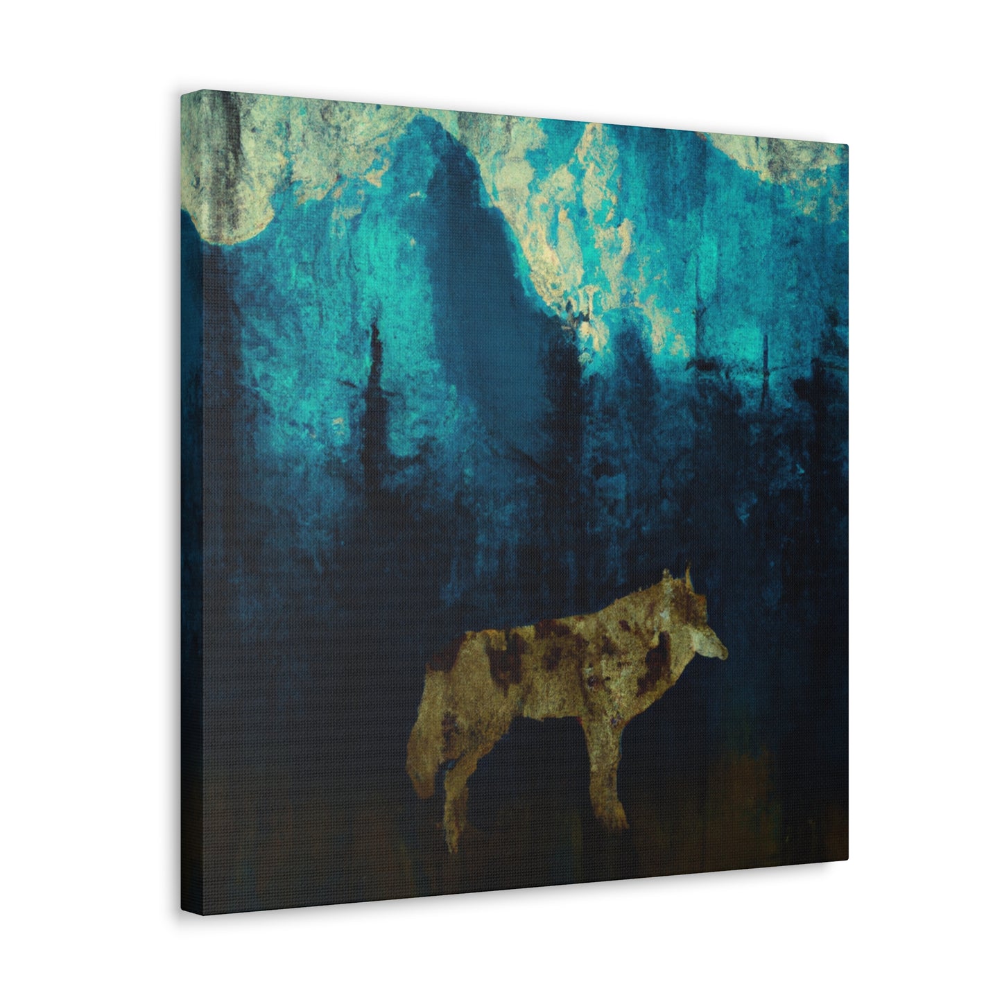 Wolf in Nature's Glow - Canvas