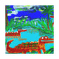 Crocodile in Expressionism - Canvas