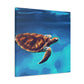 "Blue Sea Turtle MTN" - Canvas