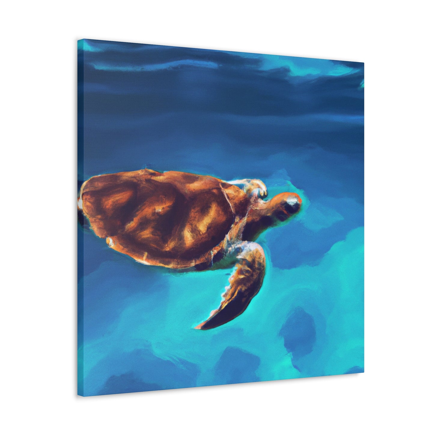 "Blue Sea Turtle MTN" - Canvas