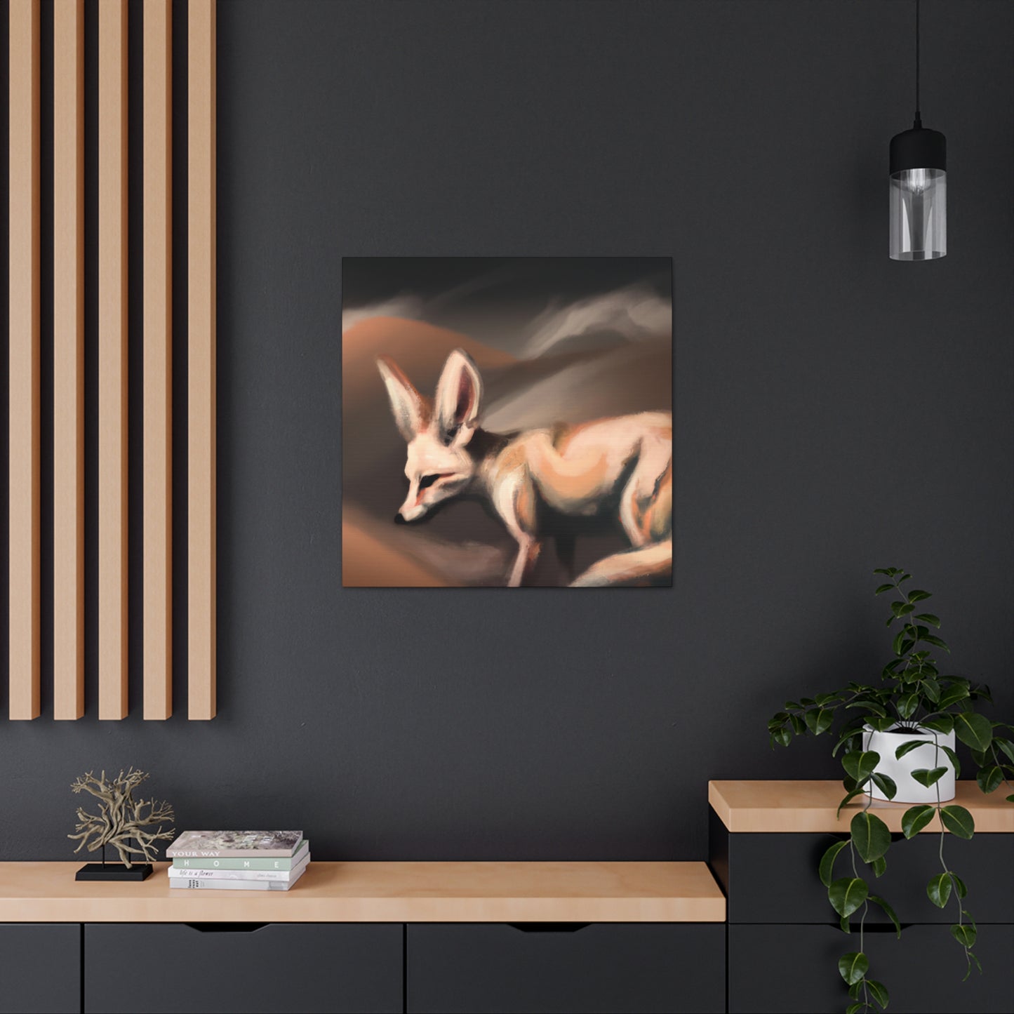 "Fennec Fox Sunrise Glow" - Canvas