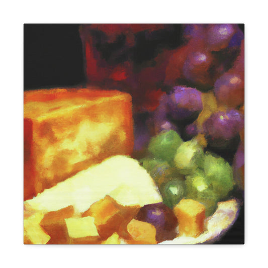 "Cheese and Grape Harmony" - Canvas