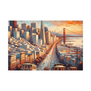 Golden City Horizon - Canvas