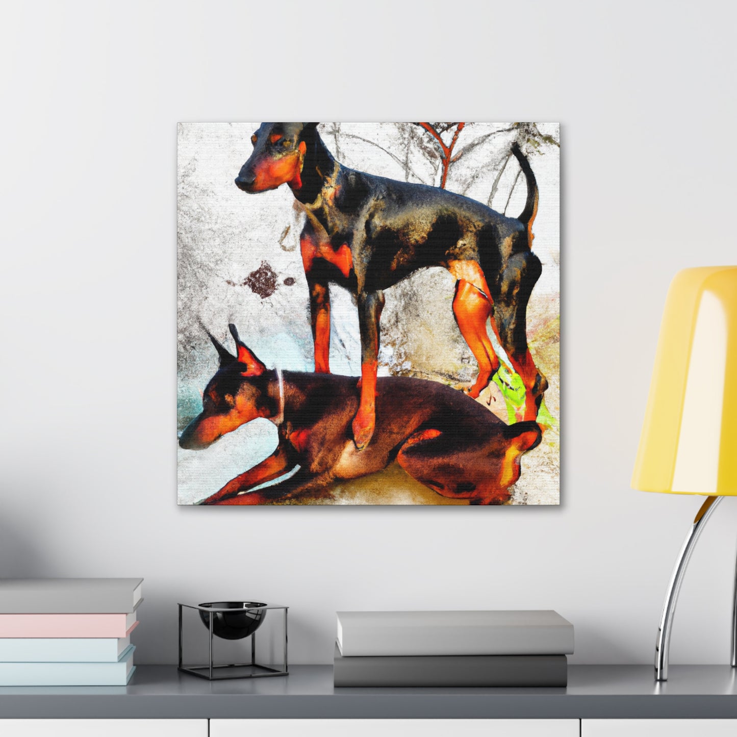 "Doberman's Bold Spirit" - Canvas