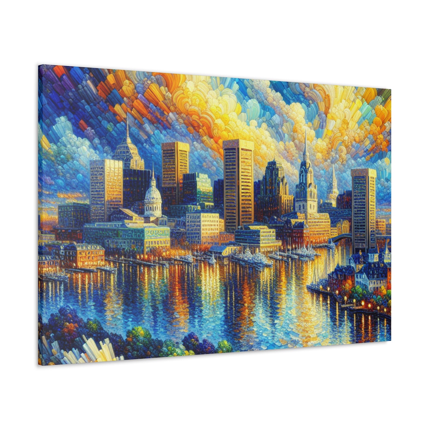 Harbor Hues of Baltimore - Canvas