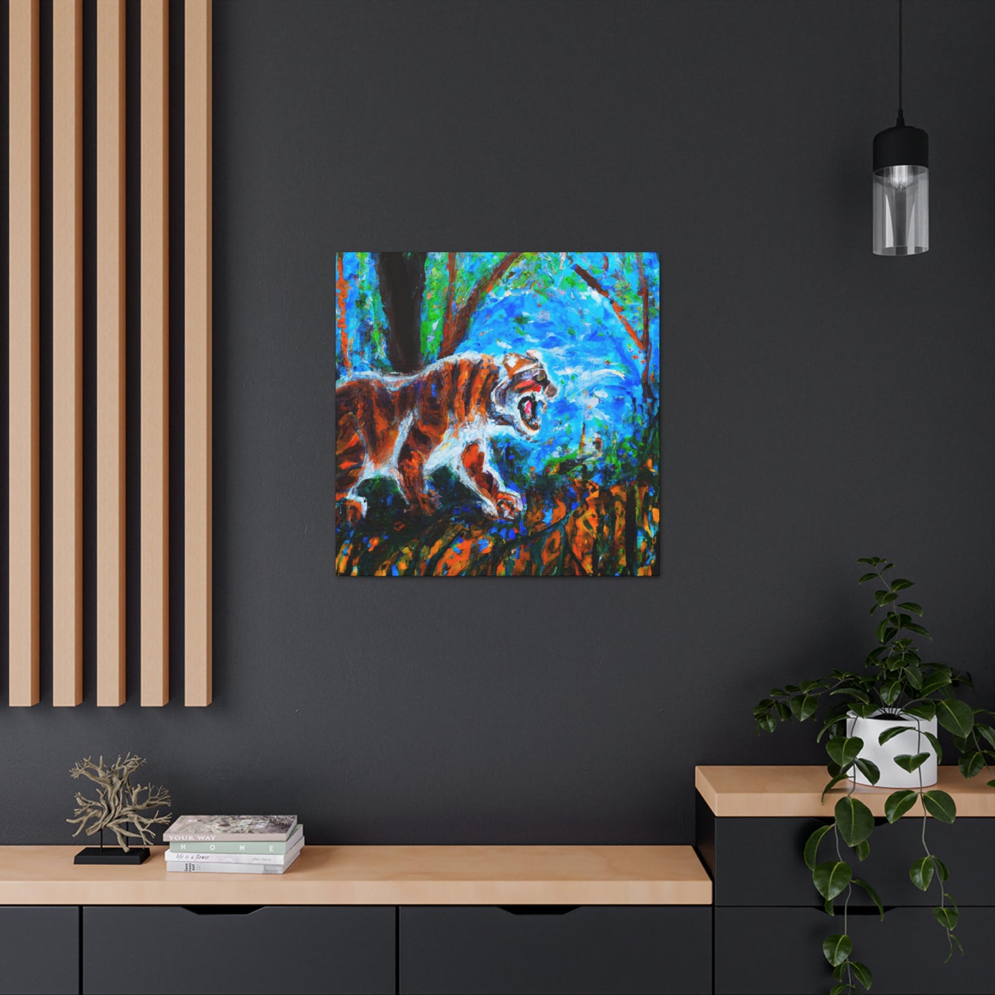 Tiger's Ferocious Roar - Canvas