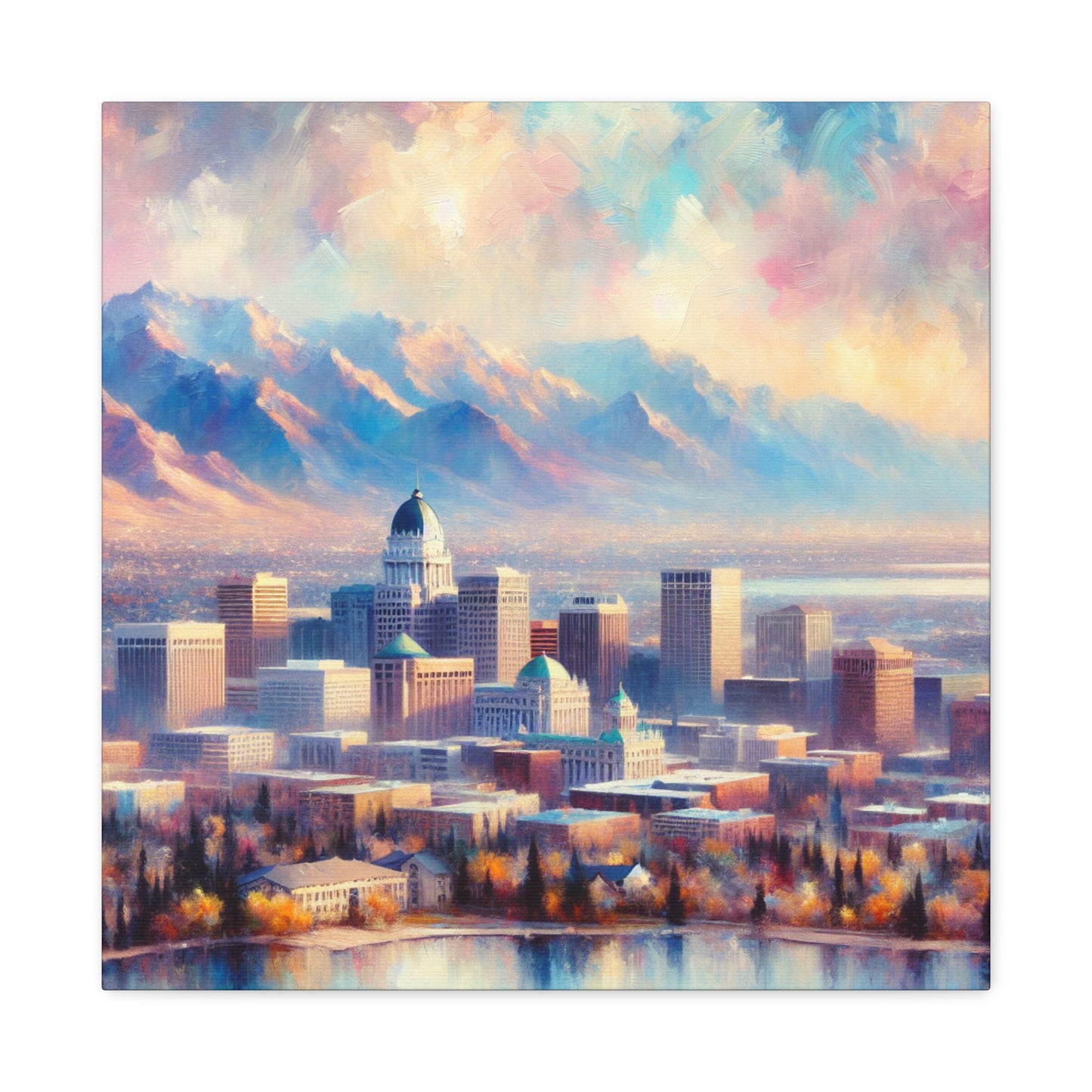 "Utah's Ethereal Cityscape" - Canvas