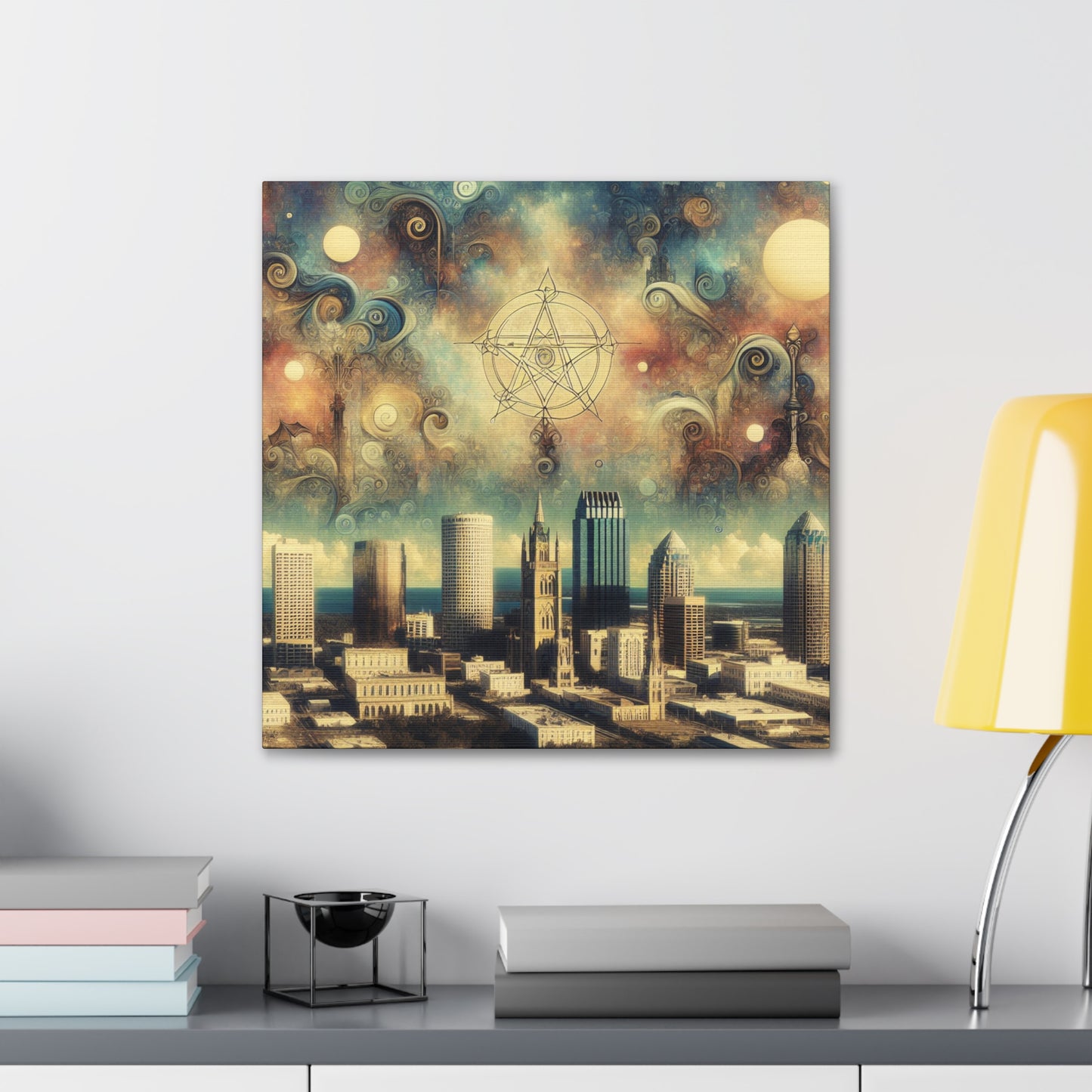 "Sunlit Serenity: Tampa's Renaissance" - Canvas