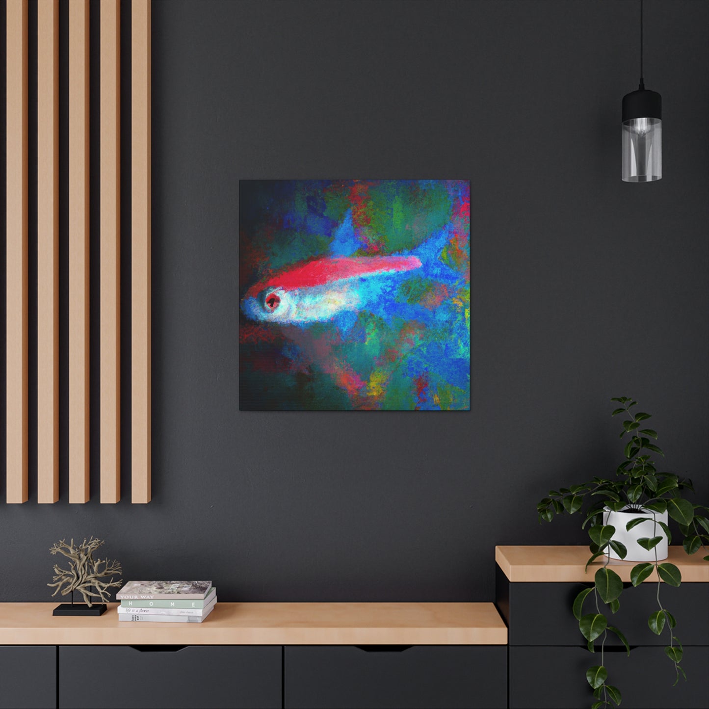 "Neon Tetra Impressionism" - Canvas