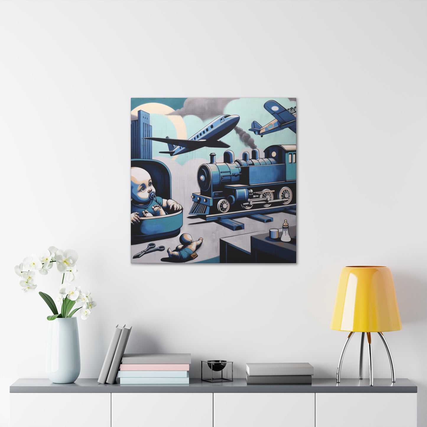 Whispering Wheels and Wings - Canvas