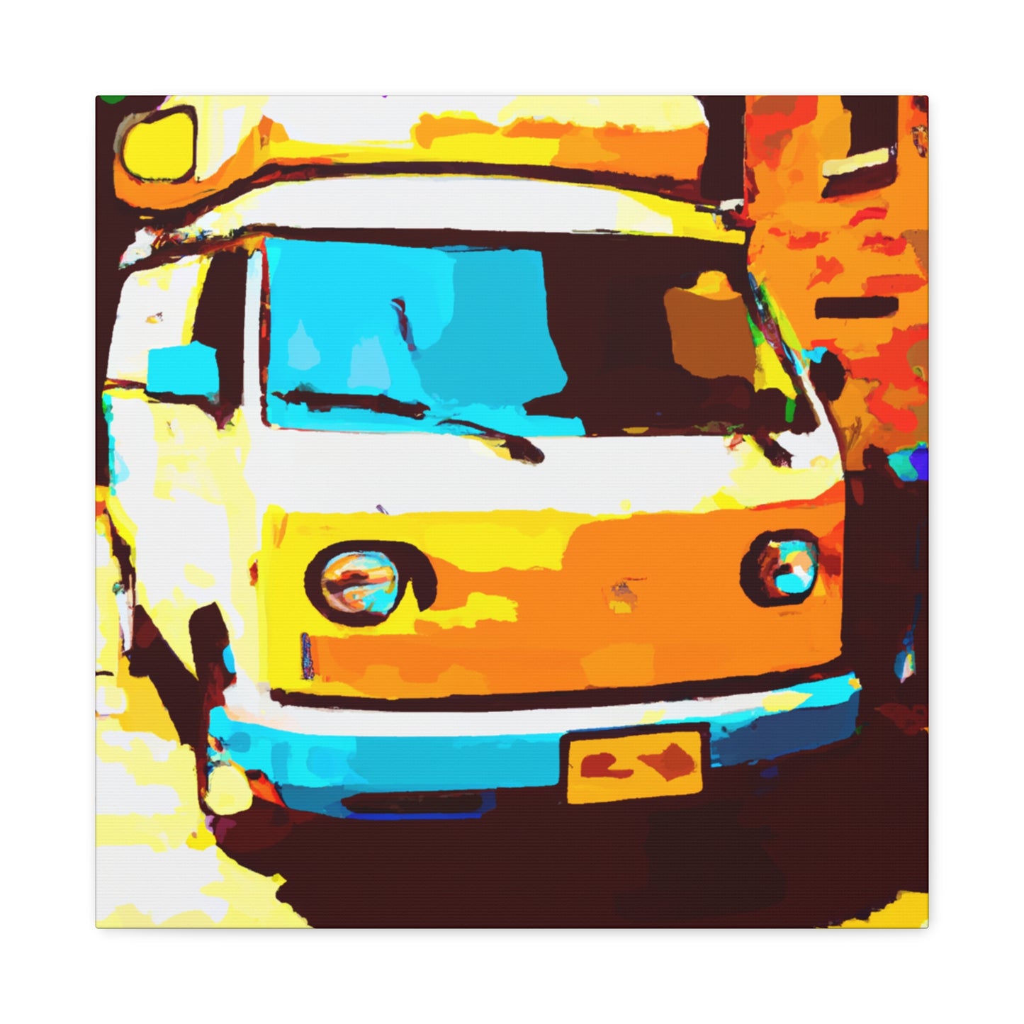 "Vintage Camper Van Bliss" - Canvas