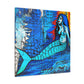 Mermaid in Moonlight - Canvas