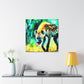 A Hyena's Illuminated Smile - Canvas